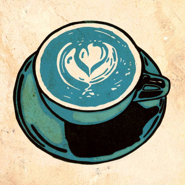 Latte Art Print for wholesale by PrintsOnTheTrail