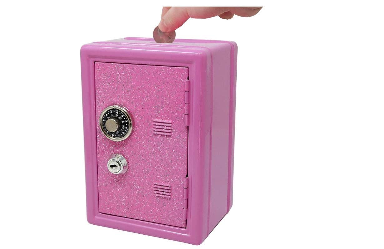 Play N Party - Wholesale Money/Piggy Bank - Kids & Baby - Kids Glitter Safe Bank - Mini Locker with Glitter4