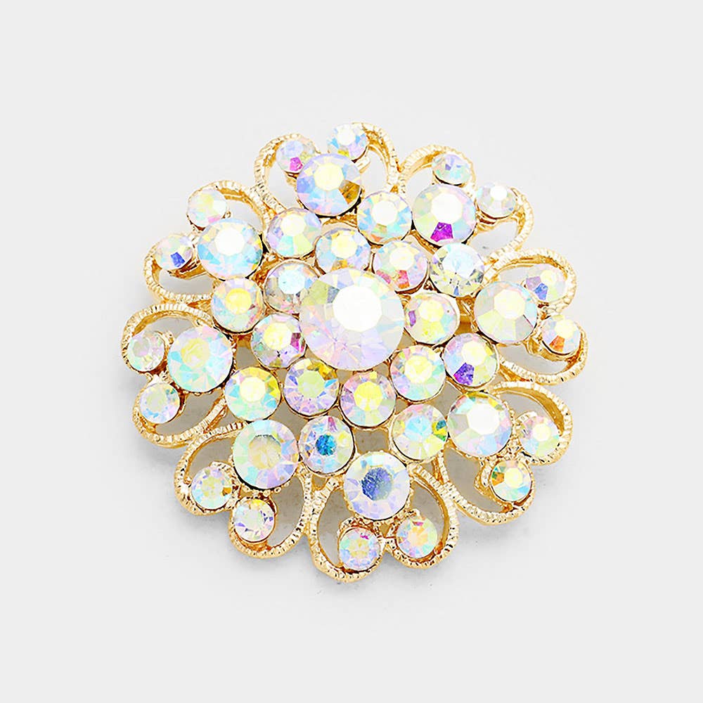 Sensibling Corp. – Engroshandel Broche – Blomsterhjerte Krystal Rhinsten Broche6