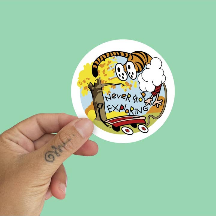 Never Stop Exploring Sticker for wholesale by La Barbuda - No U.S. custom fees