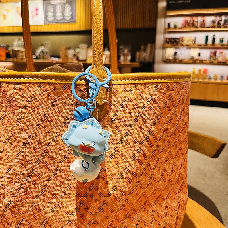 KiddieKickz – wholesale Keychain – Child – Cartoon Dinosaur Holding Egg PVC Soft Keychain6