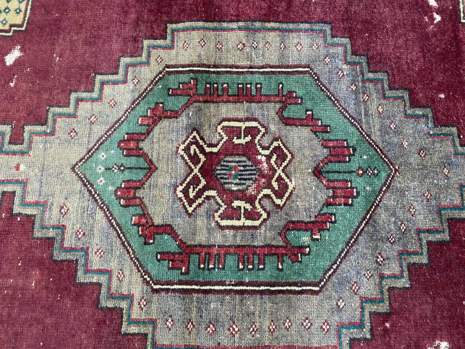 Oushak Rugs - Wholesale Area Rug - Vintage Turkish Handmade Wool Geometric Rug12