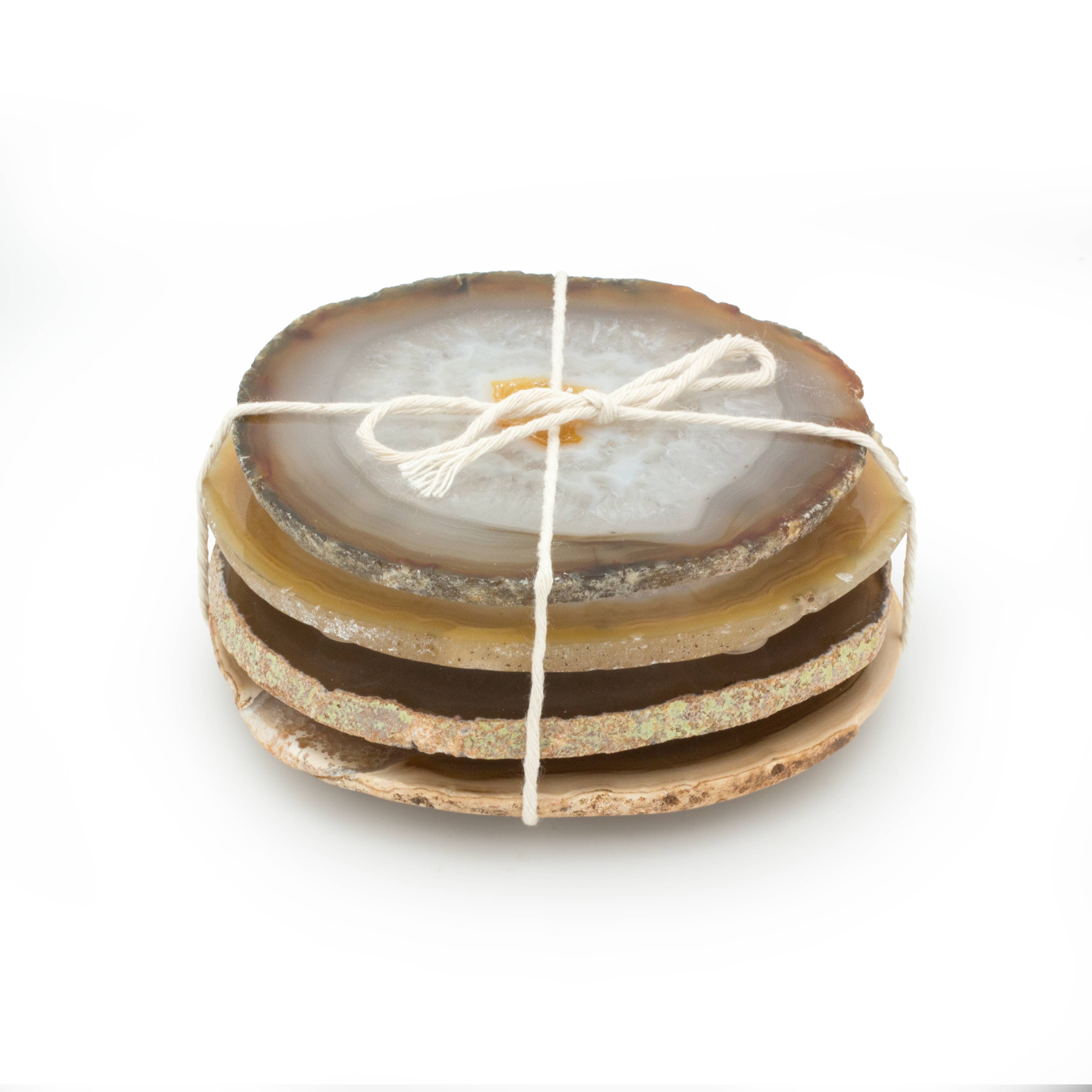 Hiouchi Jewels | Rose & Bolt Grateful Dead Jewelry - Wholesale Coasters - Agate Crystal Coaster Set6