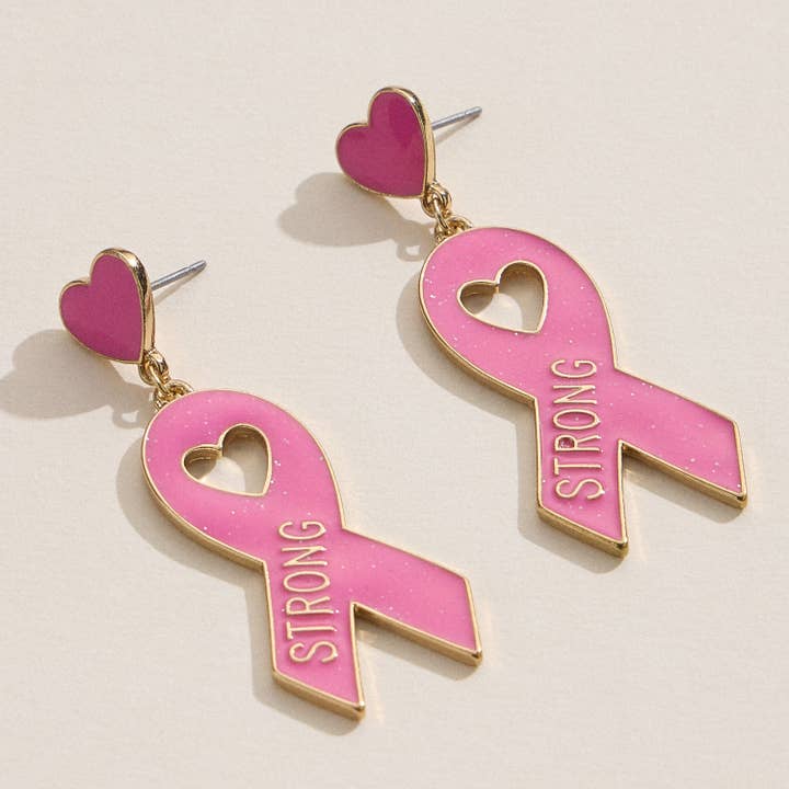 Starke rosa Schleifen-Emaille-Ohrringe für den Großhandel von Lilla Haven