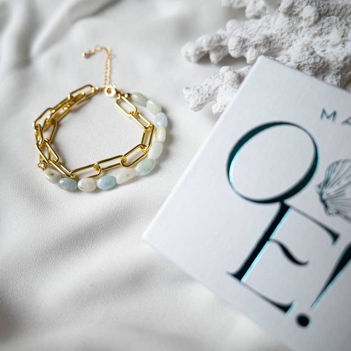 OE! - Wholesale Beaded Bracelet - AQUA - Braccialetto con acquamarina3