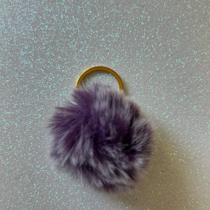 Puppies & Pom Poms - Wholesale Pet collar charm – Cat/dog - Mixed colours - Mini PomPom Keyrings - (without clips)27