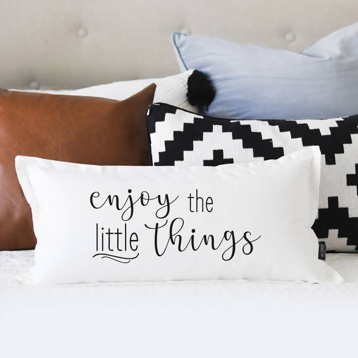 ENJOY THE LITTLE THINGS - LUMBAR PILLOW for wholesale by Wildwood Landing