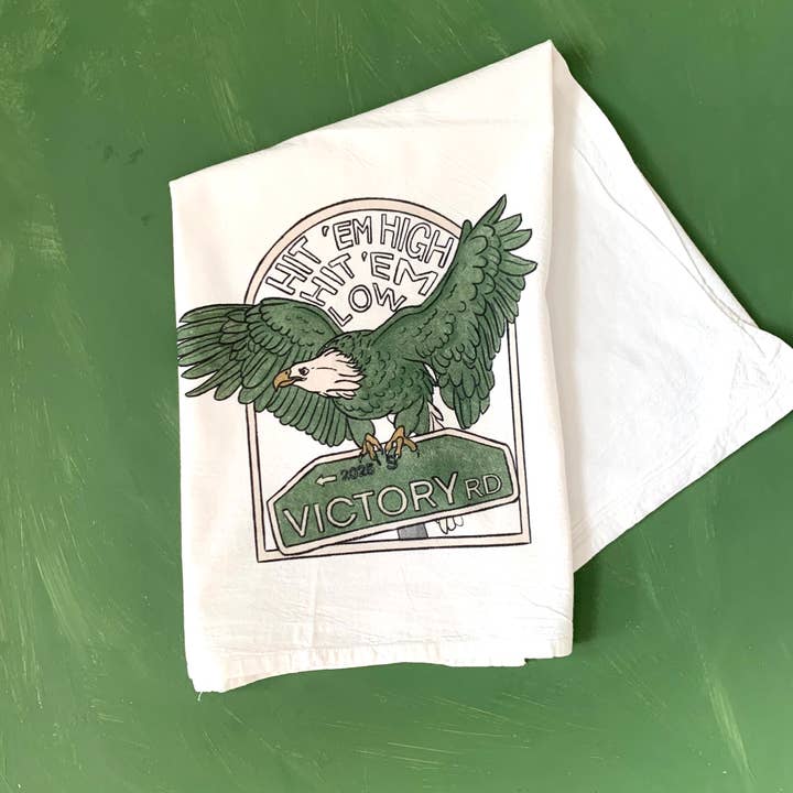 Philly Hit em High Eagle Fan Flour Sack Towel for wholesale by Meadowbrook Lane