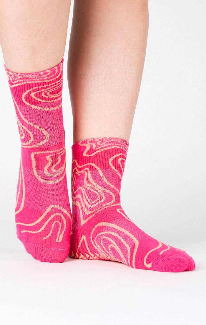 Pointe Studio - Vente Chaussettes – femme - Chaussettes Topo grip à la cheville pour femmes – Mélange de coton antidérapant pour Pilates et barre3