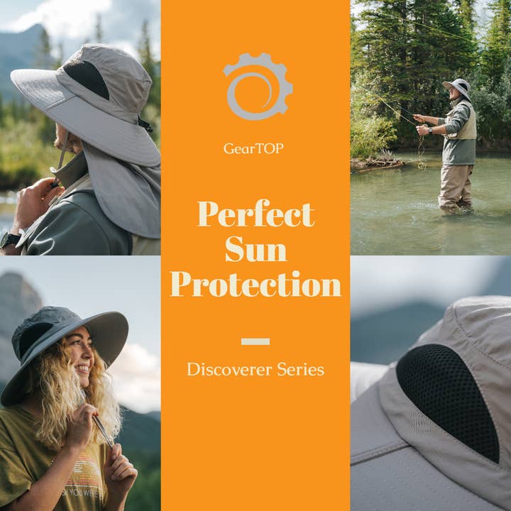 GearTOP – wholesale Bucket hat – Unisex – Sun Hats with Removable Flaps - UPF 50+ (100 Pcs box)
7