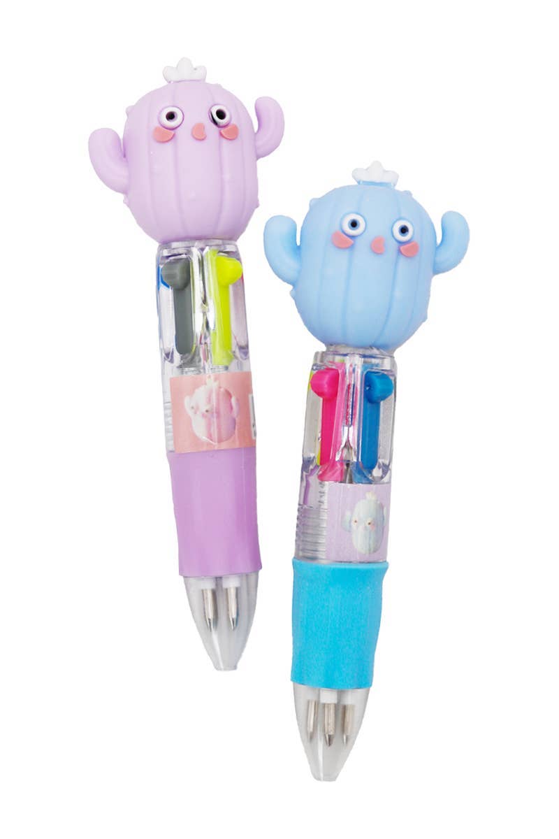 ASSORTED Mini Cactus 4-in-1 Multicolor Pen - 36 Pcs for wholesale on Faire1