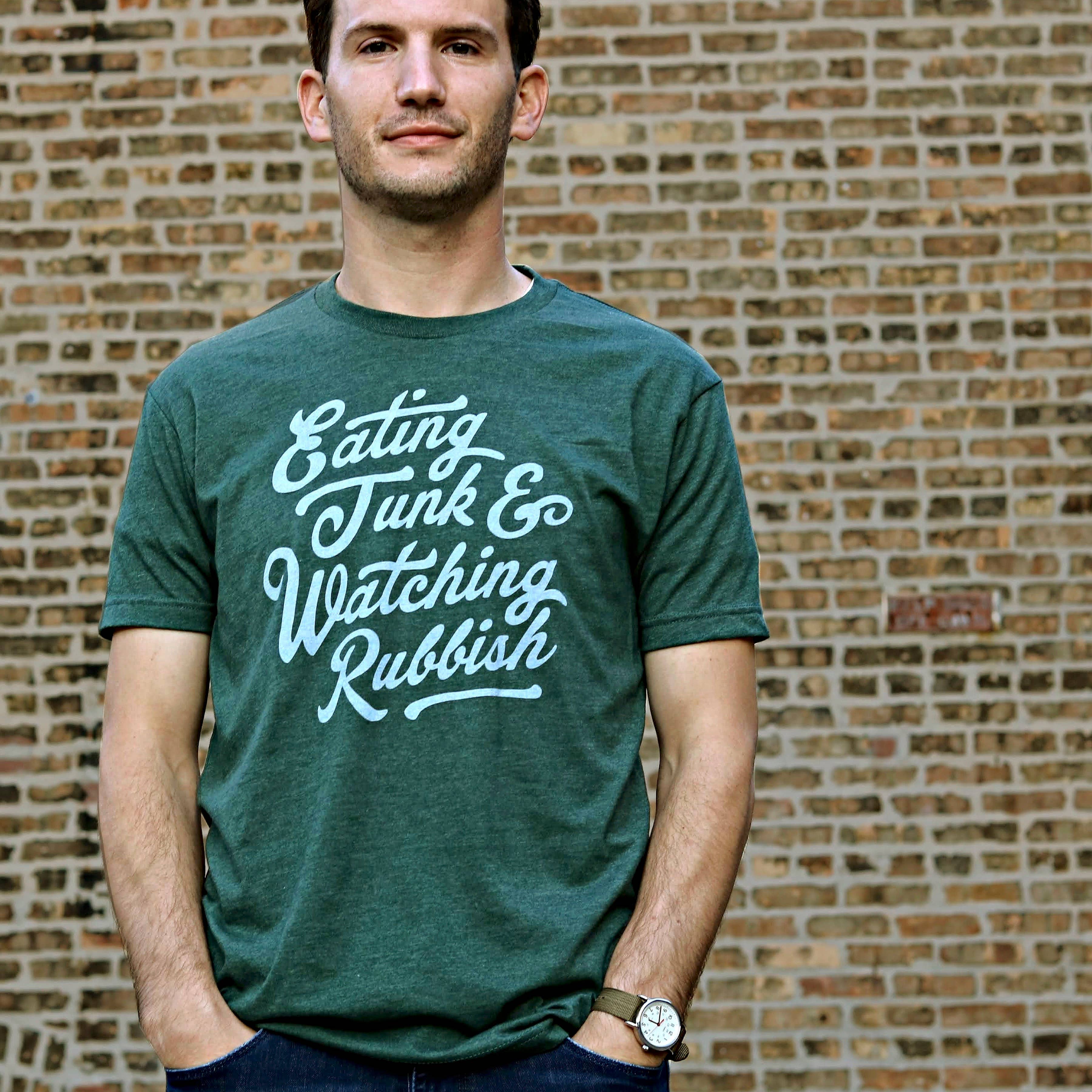 Chitown Clothing – wholesale Screen printed t-shirt – unisex – Eating Junk & Watching Rubbish Home Alone Shirt1