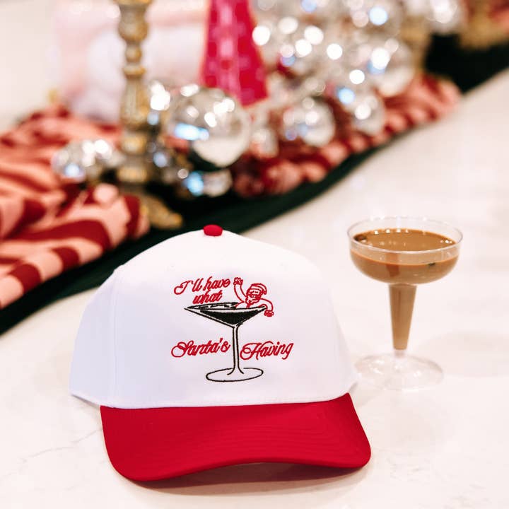 Ruby Moon - Wholesale Trucker Hat - Unisex - I'll Have What Santa's Having- Holiday Hat- Christmas Hat
