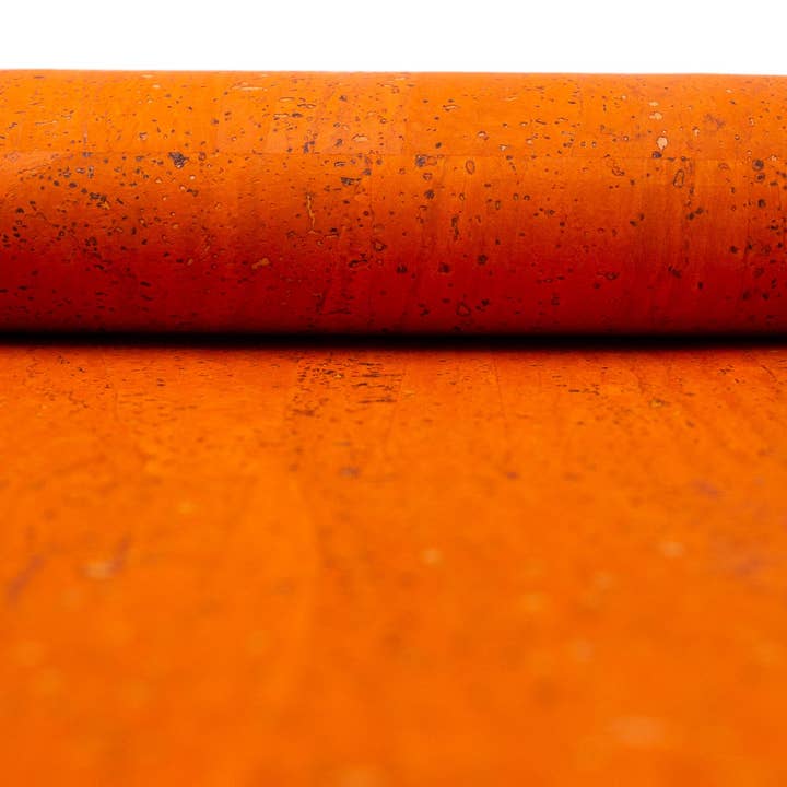 Meninas Bonitas Cork – Engroshandel Håndværk forsyninger – Græskar Orange portugisisk kork stof COF-126