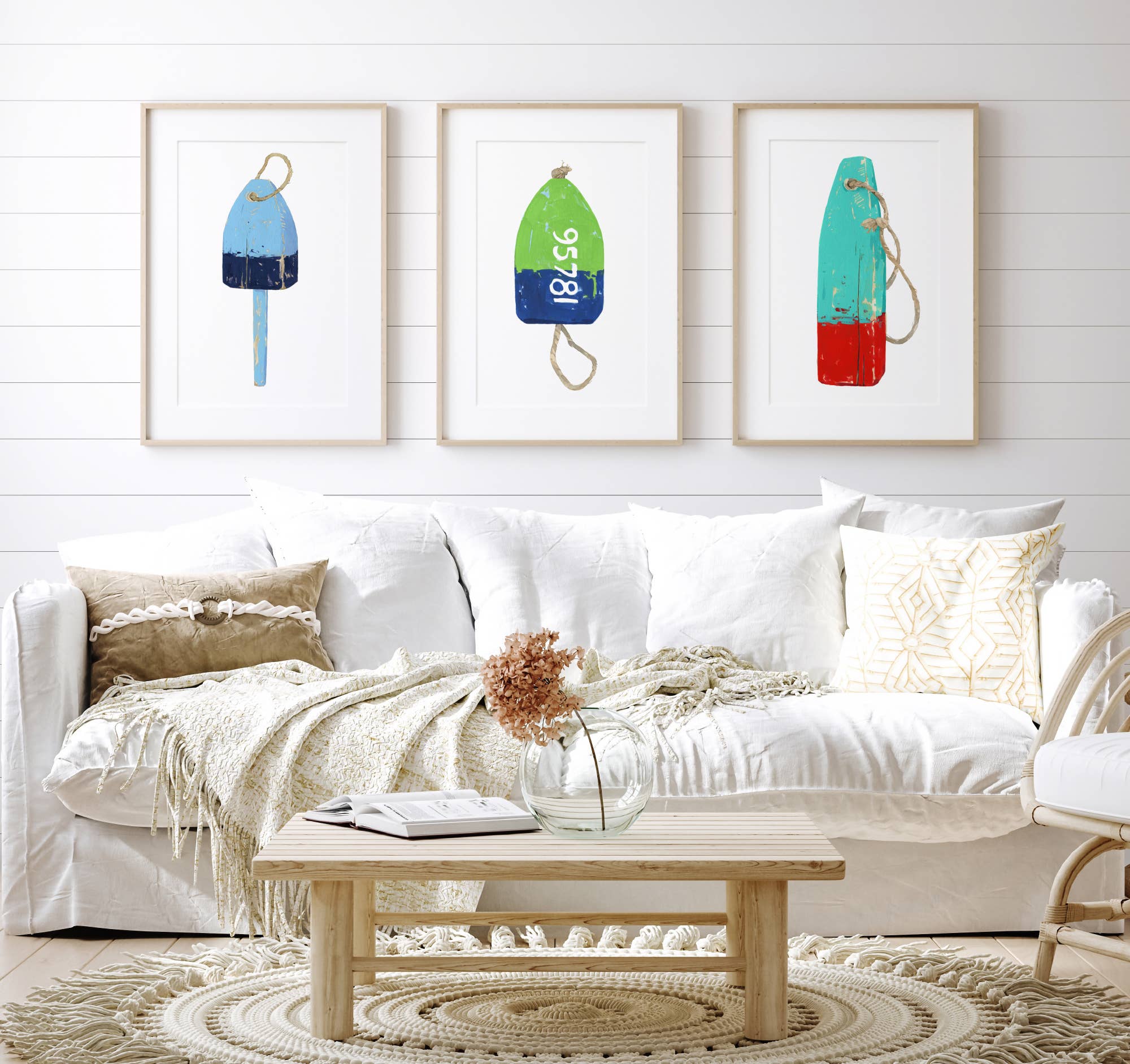 Studio Tuesday - Wholesale Art Print - Nautical Lobster Buoy Print, Blue and Navy Buoy Wall Print1