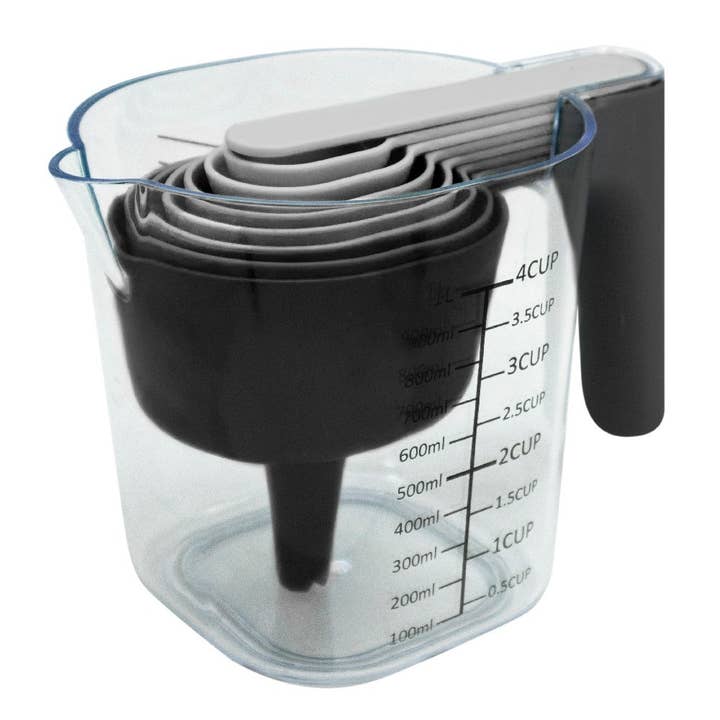 9-Piece Set: 8 Measuring Spoons and 1L Jug for wholesale by Vin Bouquet (Find It Import & Export Sl)