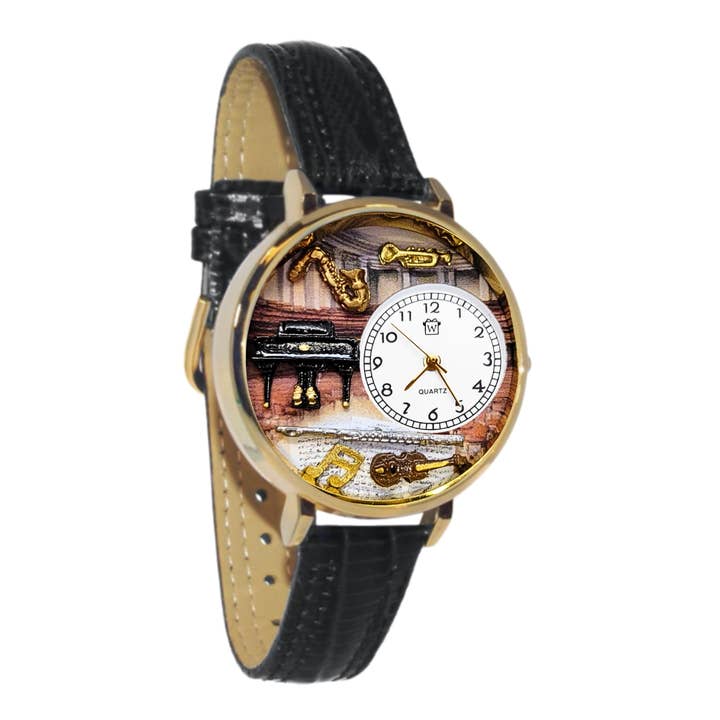 Whimsical Gifts – Großhandel Armbanduhr – Damen – Musiklehrer | 3D-Uhr für Musiker | Handgefertigt in den USA