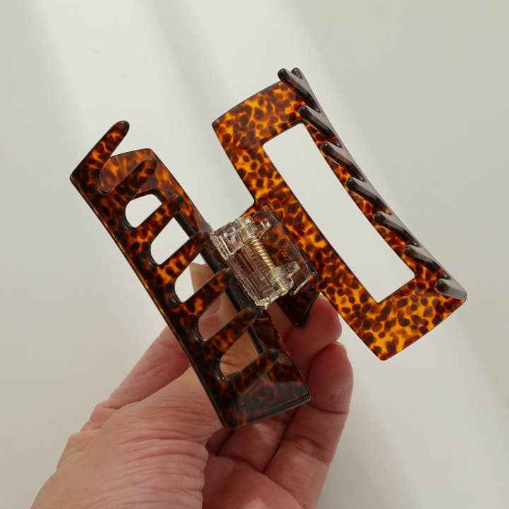 Assorted Luna Medium Vintage Stone | Classic Med Rectangle Claw Clip for wholesale on Faire3