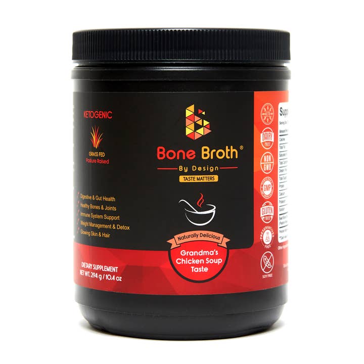 BROTH BY DESIGN - Wholesale Broth - Bone Broth Grass Fed Grandma Chicken Natural Flavor Jar3