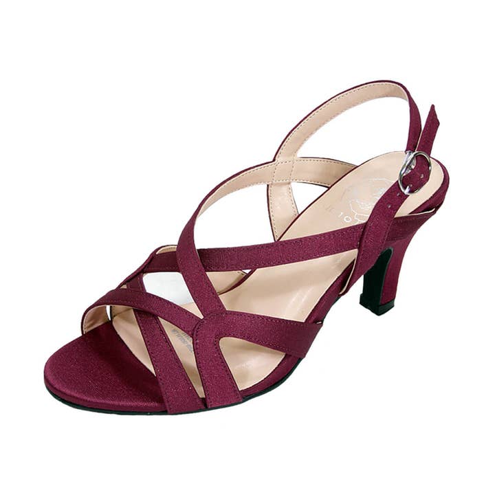 FLORAL Charlotte Women's Wide Width Criss-Cross Dress Sandals for wholesale by FazPaz