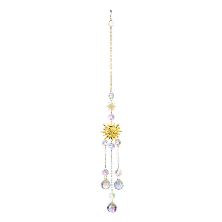 Dipped Shop – Engroshandel Solfanger – Metal Sol Måne Krystal Hjem Ophæng DP25A9315