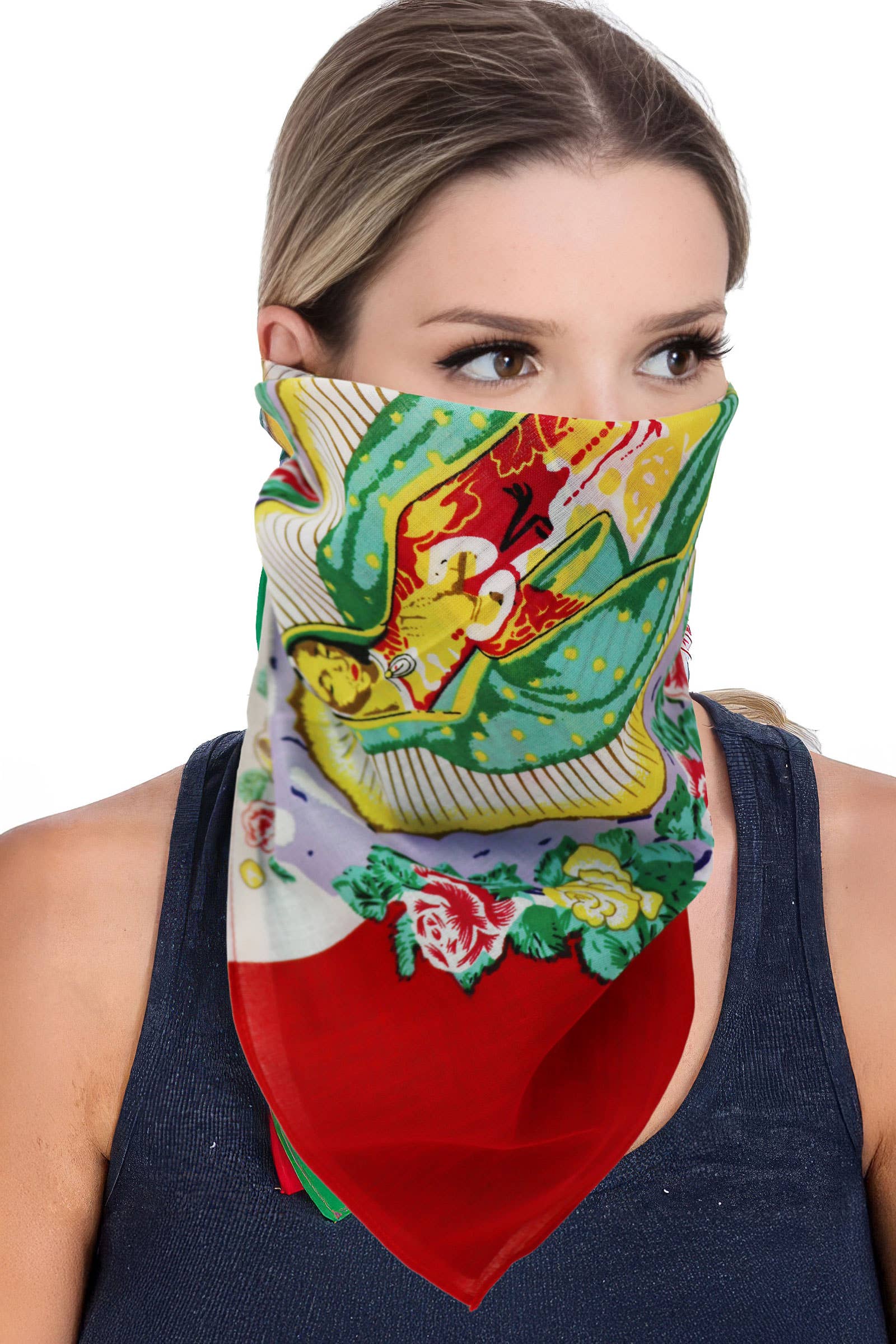 SOM VIST Vores Frue af Guadalupe bomuldsbandana for engroshandel på Faire1