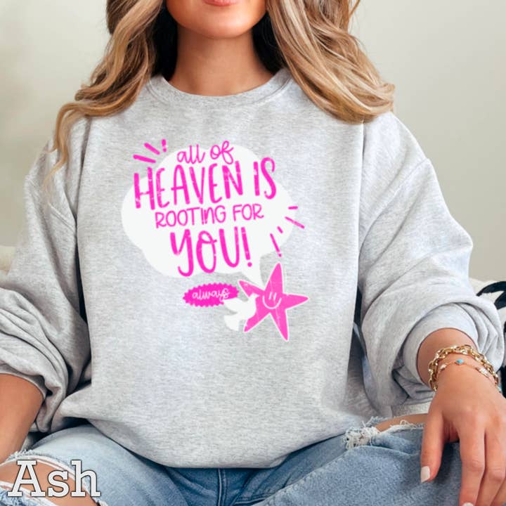 Shoppe SHC - Wholesale Graphic Sweatshirt - Women's - Heaven Is Rooting For You Christian Graphic Sweatshirt11