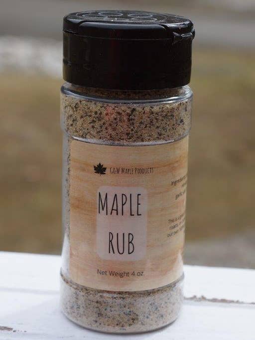 Maple Rub, 4oz. Shaker bottle for wholesale by G&W Maple Products