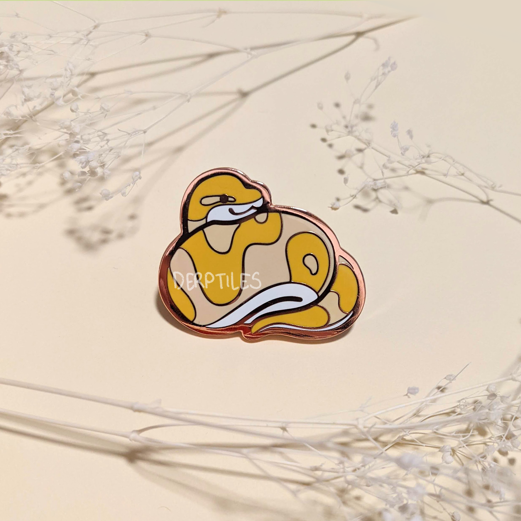 Derptiles - Wholesale Lapel Pin/Button - Ball Python Enamel Pin3