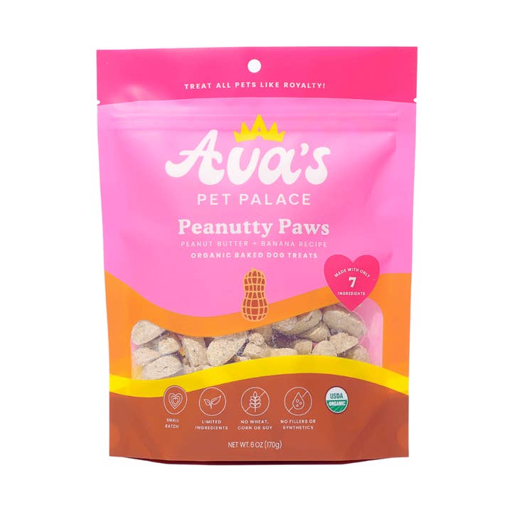 Organic Baked Dog Treats - Peanutty Paws for wholesale by Ava's Pet Palace