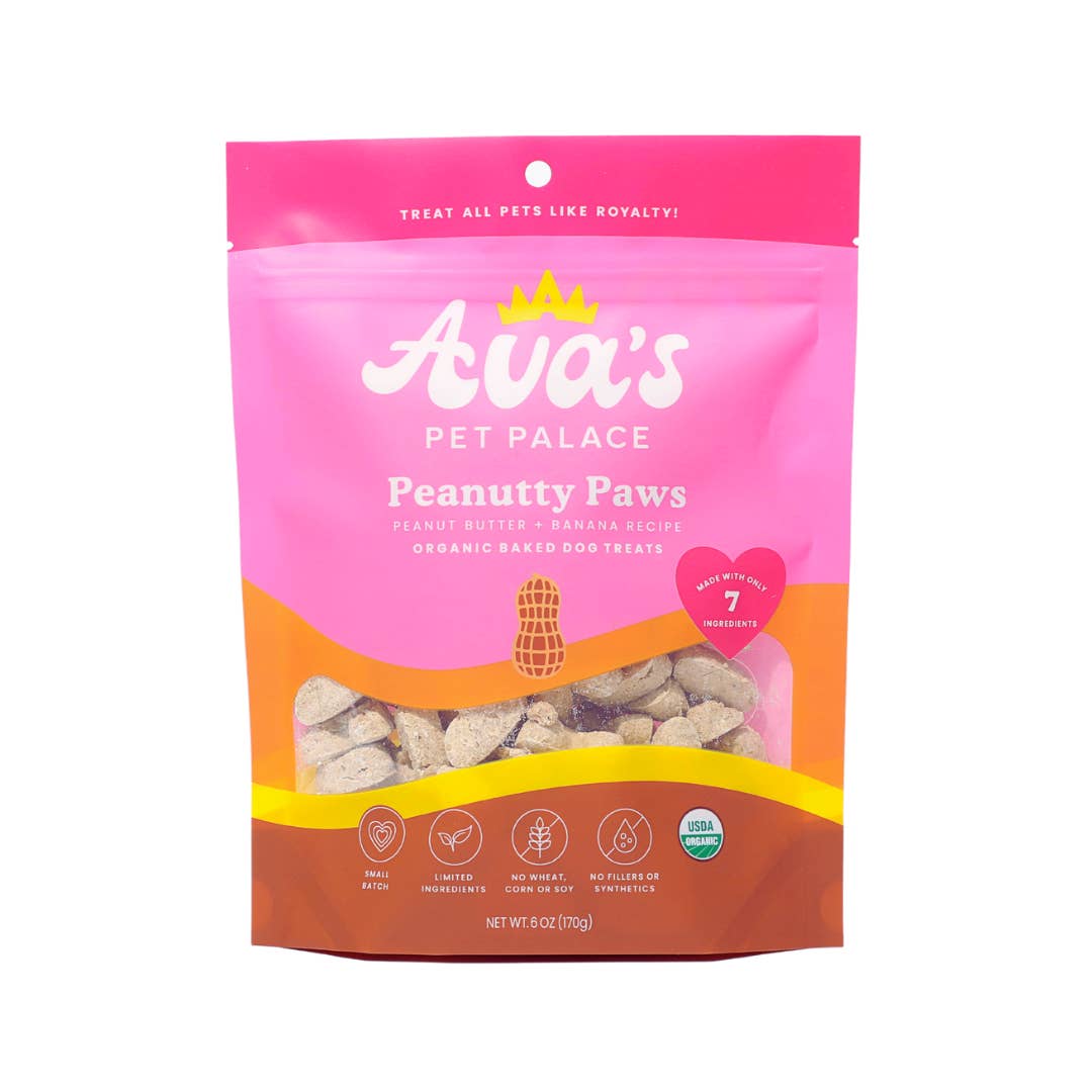 Ava's Pet Palace - Wholesale Pet Treats - Dog - Organic Baked Dog Treats - Peanutty Paws