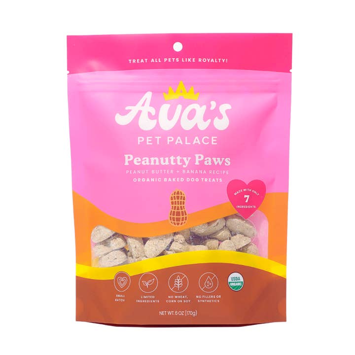 Organic Baked Dog Treats - Peanutty Paws for wholesale by Ava's Pet Palace