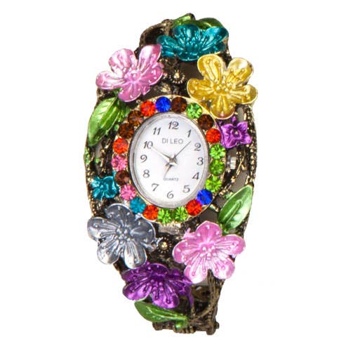 EHAWA - Wholesale Wrist Watch - Women's - Fashionable clasp watch, DiLeo Verona, colorful, without battery check!0