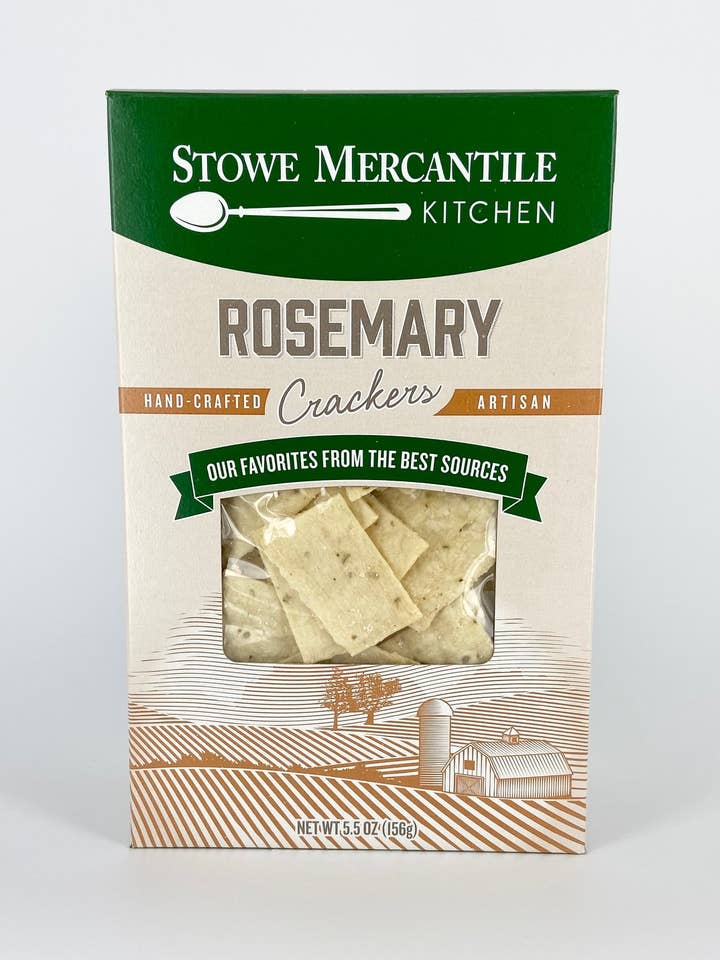 Rosemary Crackers for wholesale by Stowe Mercantile Kitchen