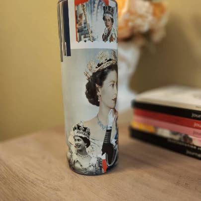 Her Majesty The Queen Elizabeth II 20 oz Skinny Tumbler for wholesale by Full Moon Arts & More