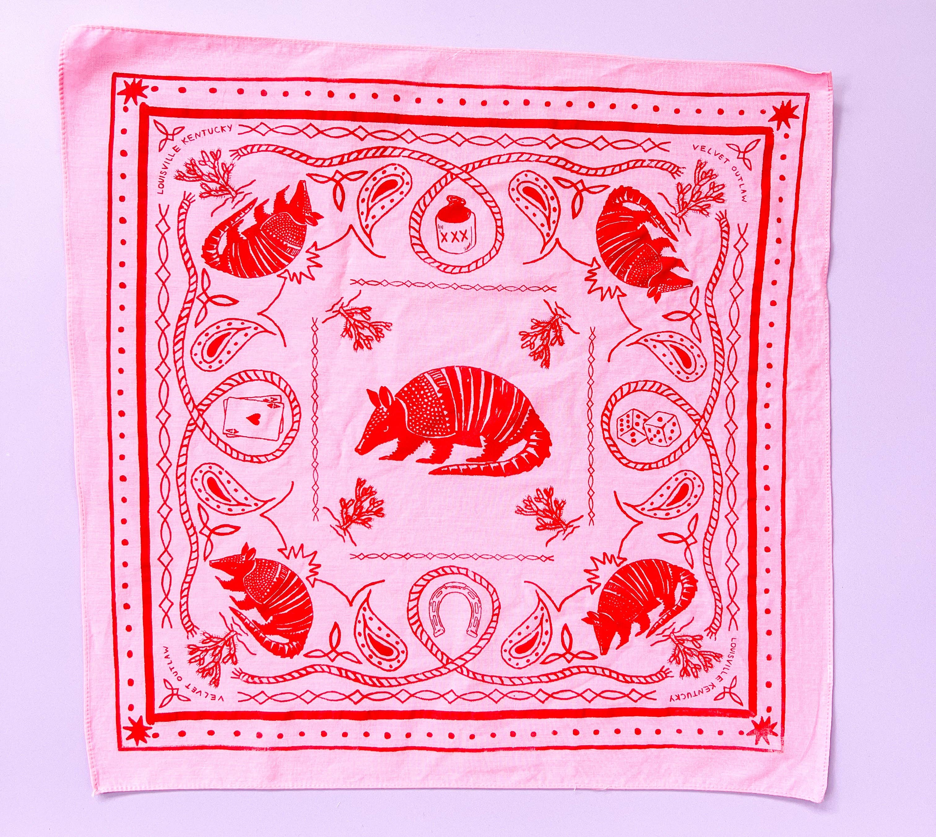 Velvet Outlaw - Wholesale Bandana - Unisex - Armadillo Cotton Bandana - Multiple Colors7