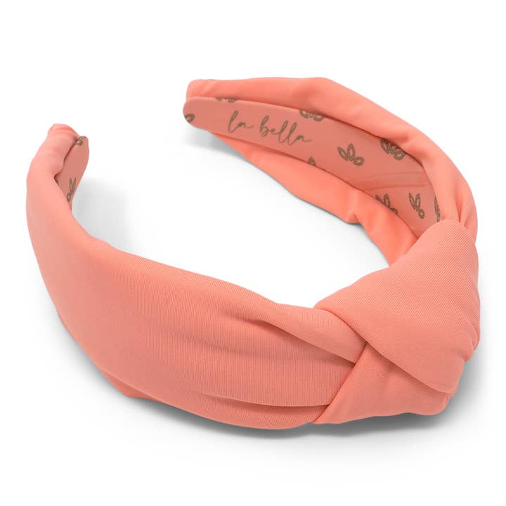 La Bella - Wholesale Fashion Headband - Women's - Peach Cobbler Neoprene Knotted Headband