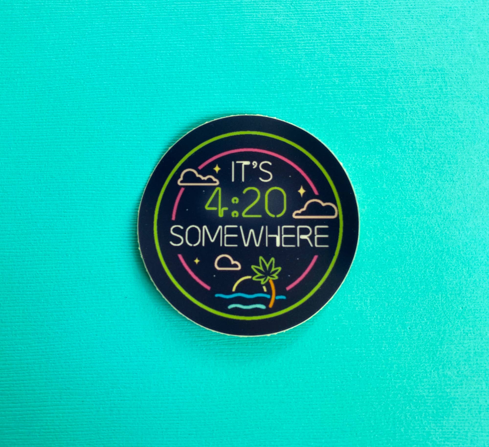 Chelzart - Wholesale Sticker - It's 4:20 Somewhere Sticker | Gifts For Stoners |14