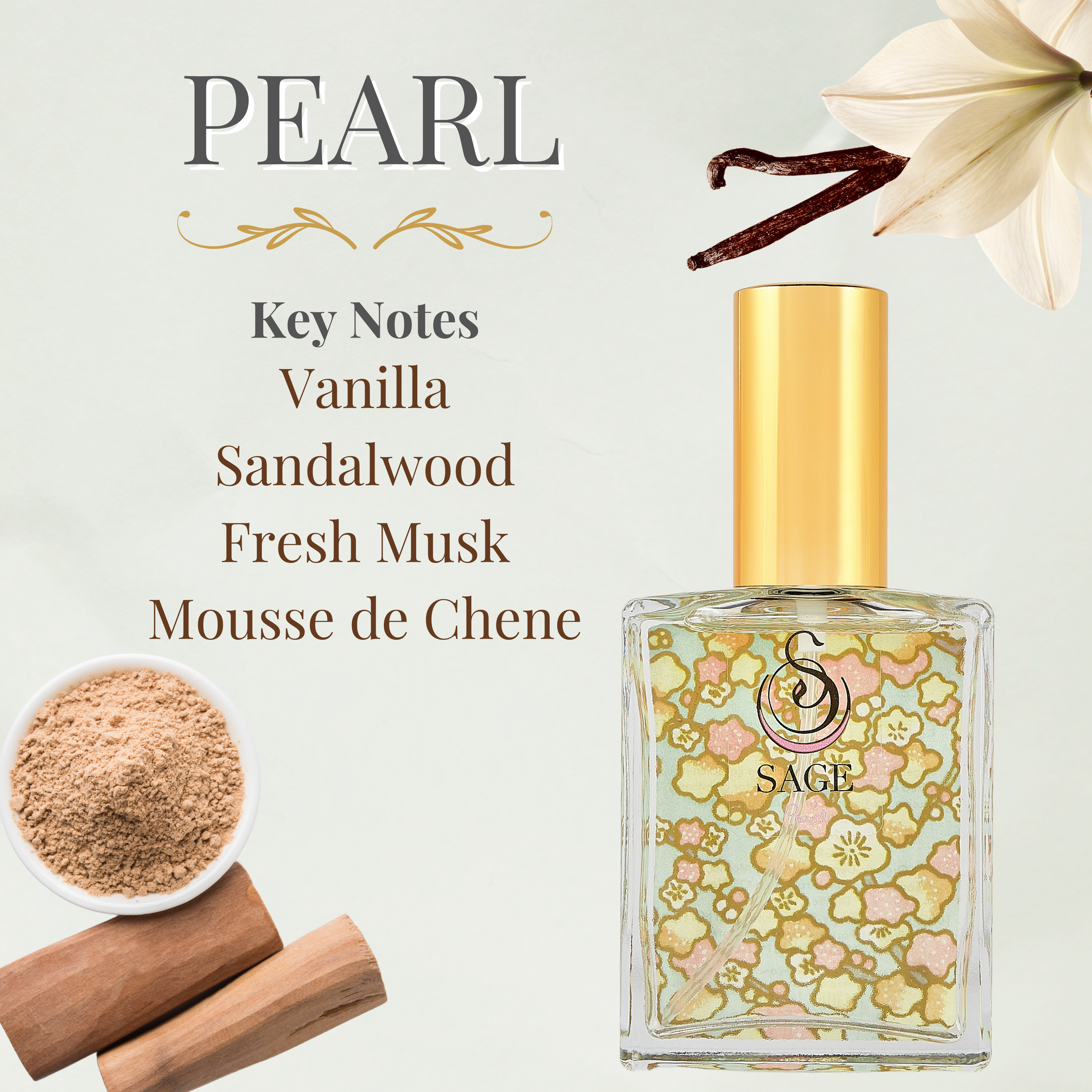 The Sage Lifestyle - A Gemstone Perfumery - Wholesale Perfume/Eau de Toilette - Pearl Organic Eau de Toilette Perfume Spray- 2 oz1