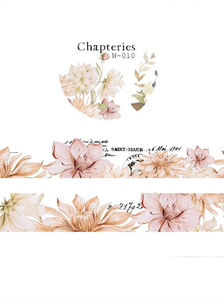 Washi-tejp höstblommor - W010 för wholesale av Chapteries