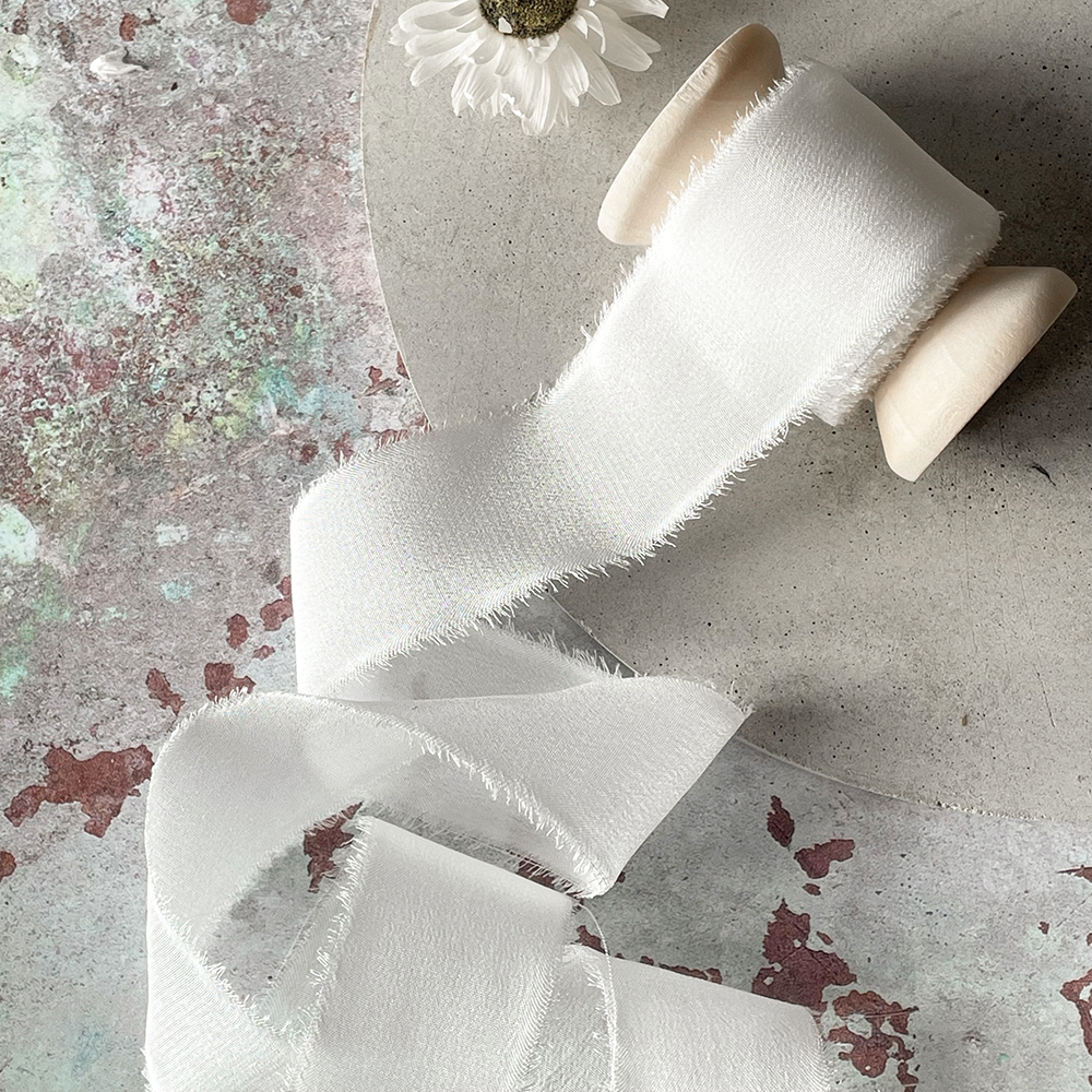 Imaginediy – wholesale Ribbon – Gift wrapping – 25mm Silk Ribbon in White2