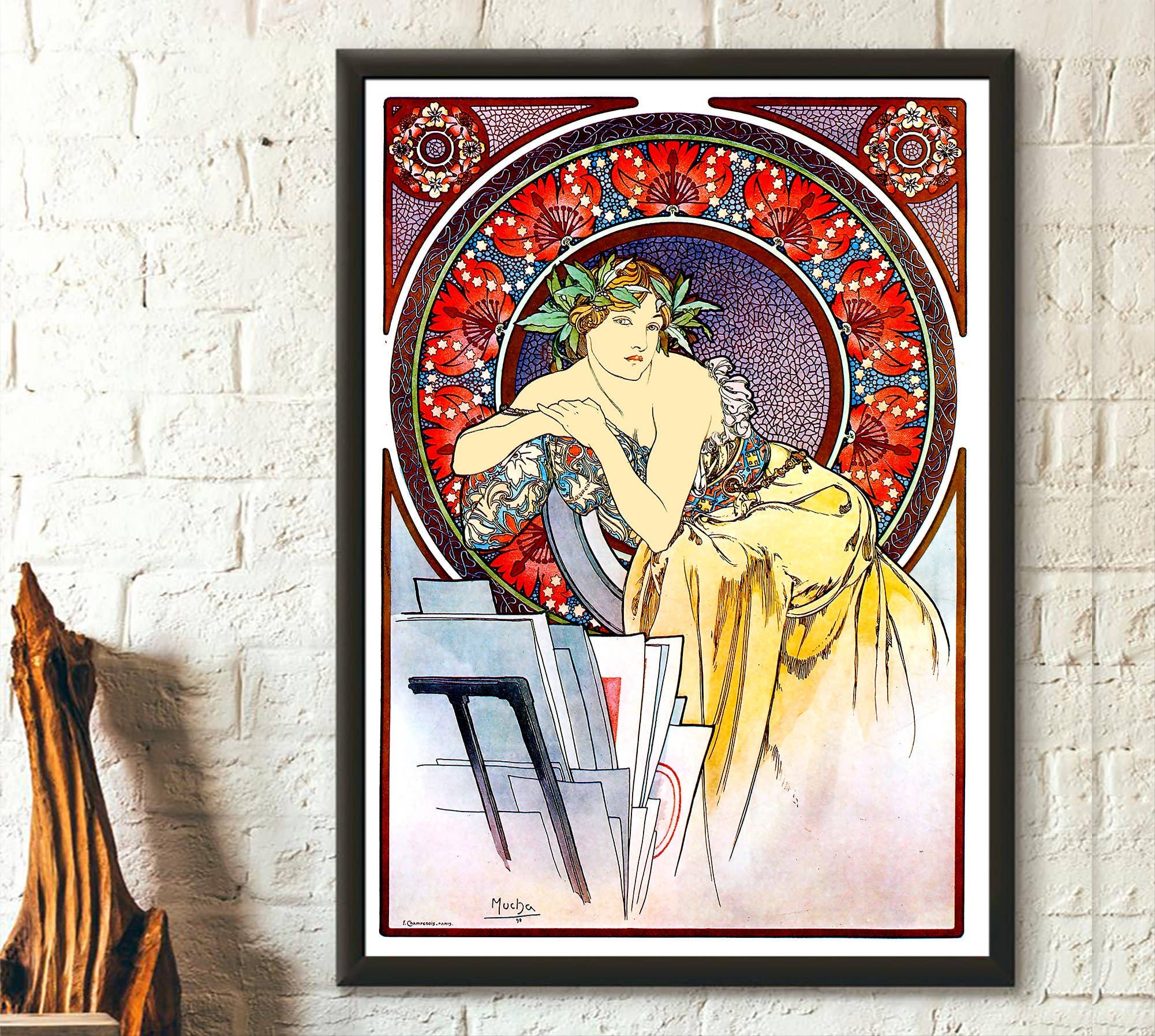 Vintage Wall Graphics - Wholesale Poster - Alphonse Mucha Art Nouveau Mucha Romantic Decor Mucha Art0