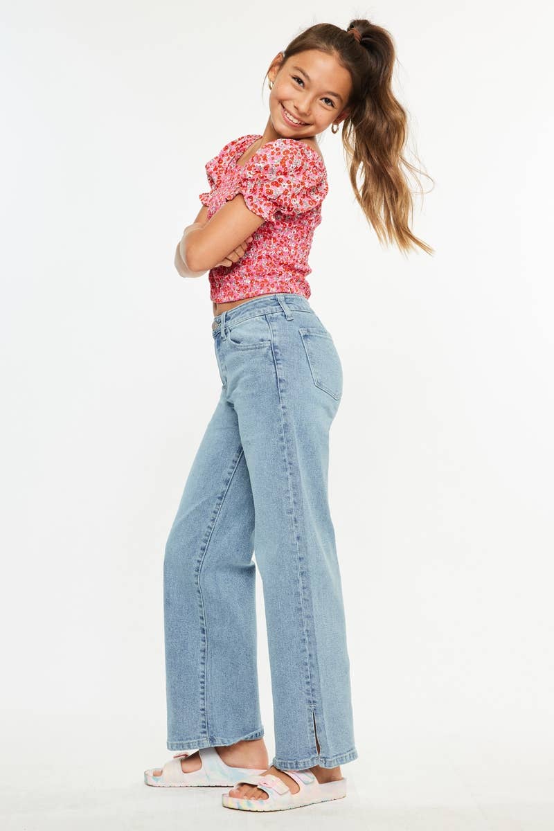 LIGHT YOUTH OPEN PACK HIGH RISE WIDE LEG JEANS-YC70069L for wholesale on Faire4