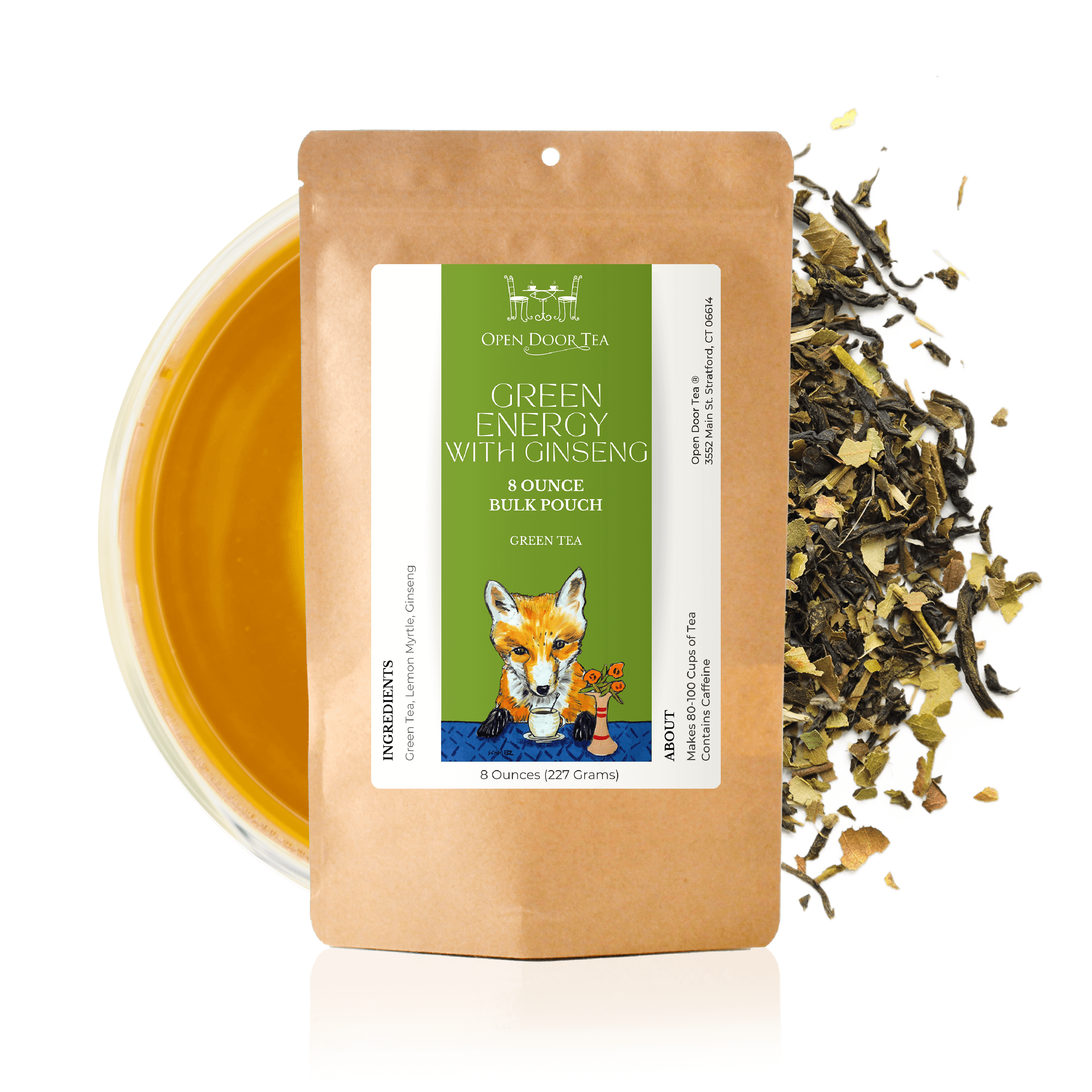 Open Door Tea - Venta al por mayor Tés saludables/desintoxicantes - Energía verde con ginseng | Té verde | A granel o al por menor7