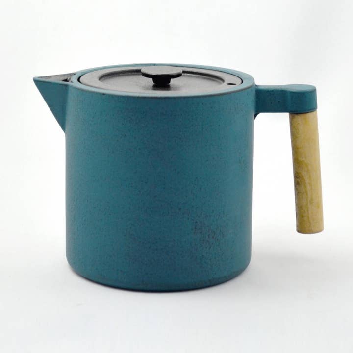 Chiisana 0.9l cast iron teapot, teal for wholesale by Ja-Unendlich