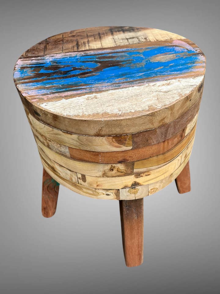 Banco de madeira reciclada de barco genuíno. por atacado de Batik Indah