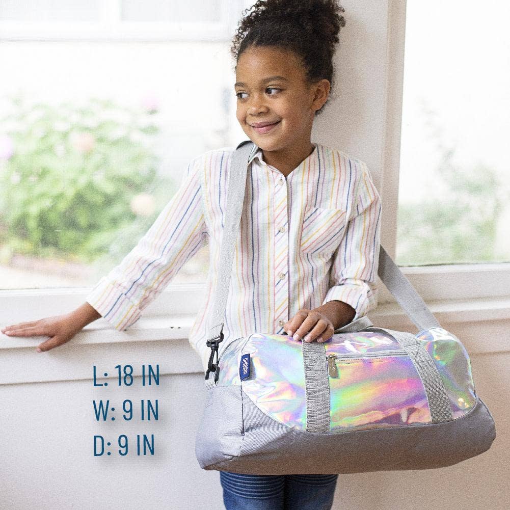Wildkin – wholesale Weekender bag – Kids – Holographic Overnighter Duffel Bag1