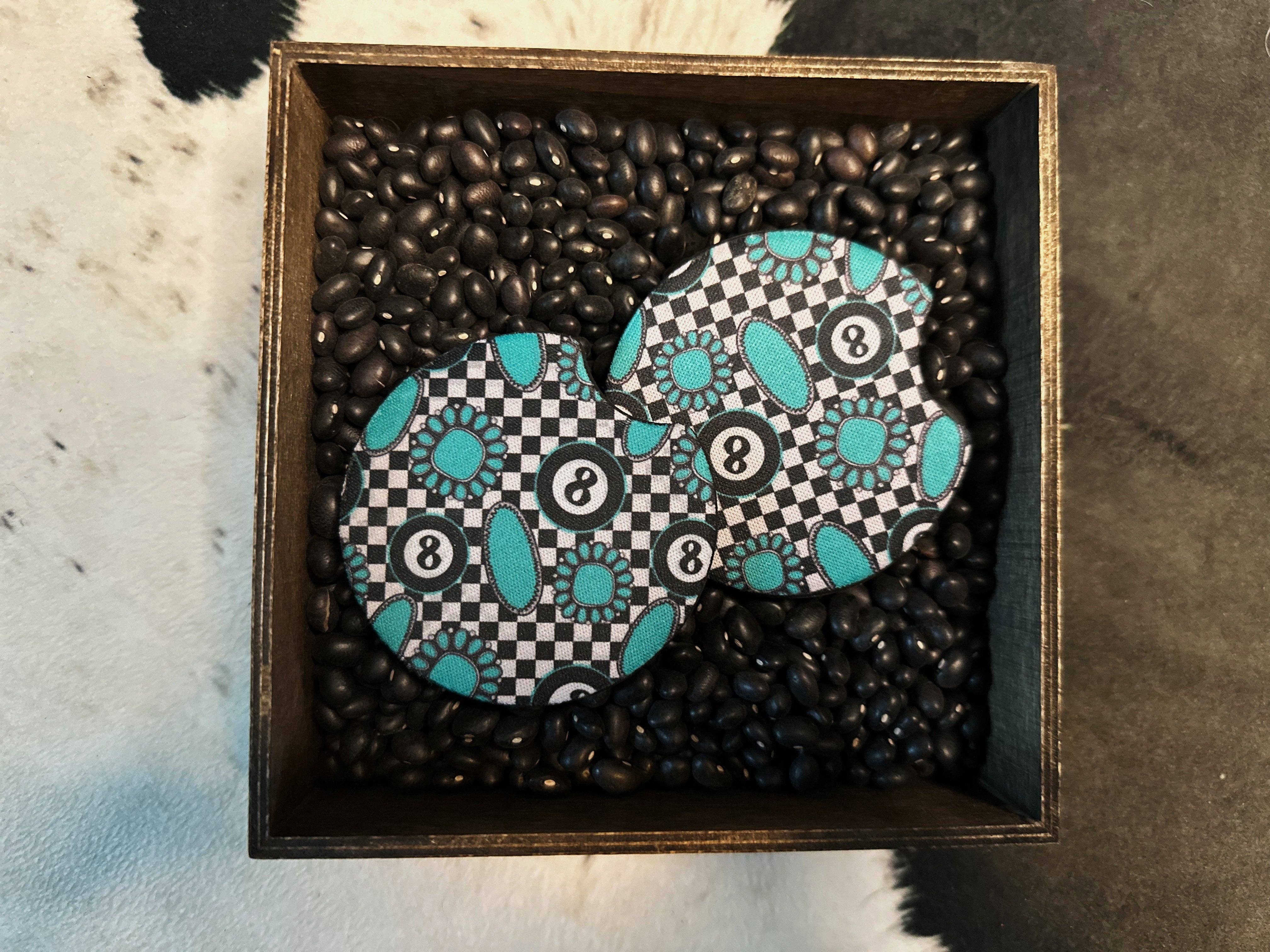 Barbed Wire Bassets - Vente Sous-verre pour voiture – unisexe - Dessous de Verre 8 Ball0