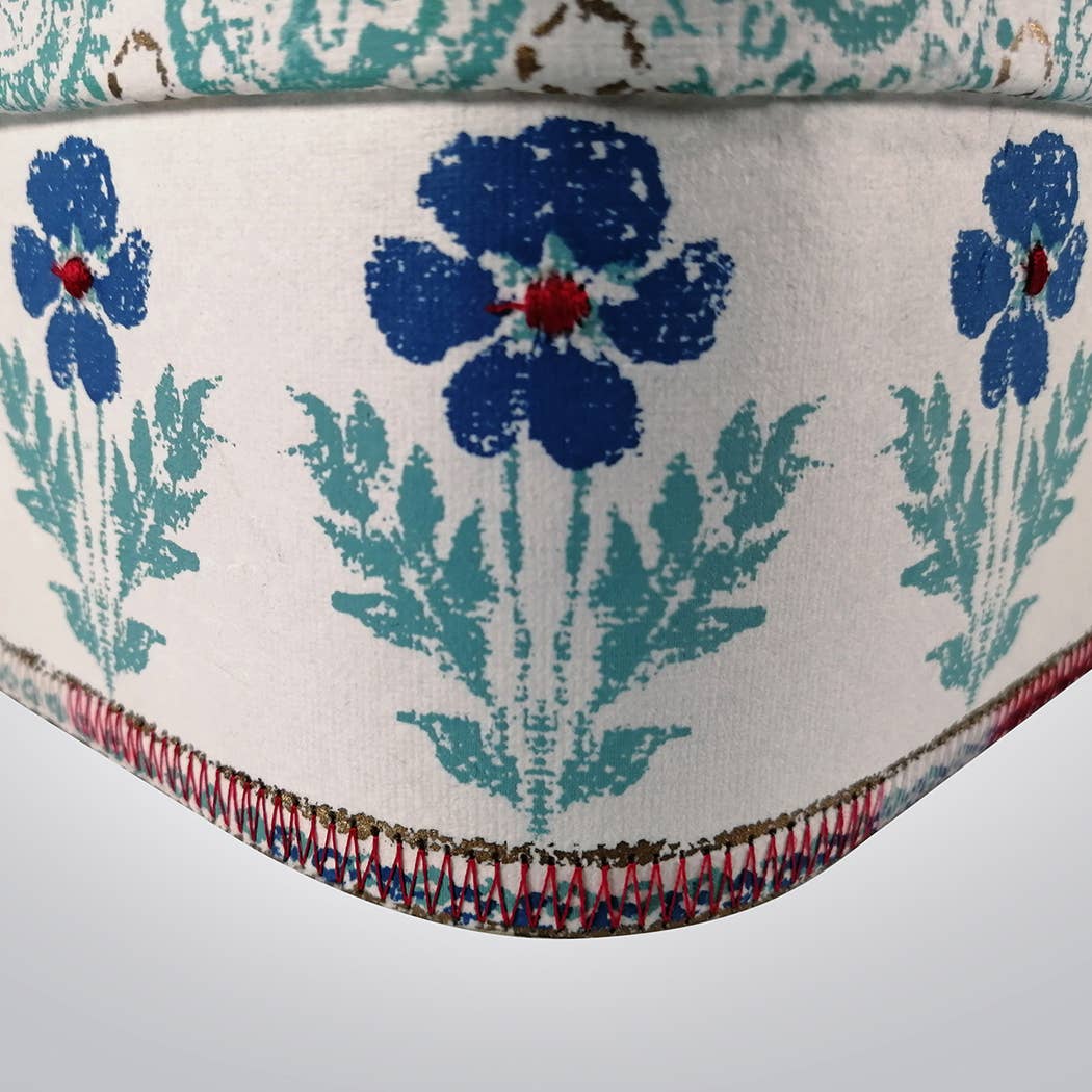 PaperSpree - Vente Boîtes décoratives - Boîtes décoratives carrées par lot de 3 | Fleurs bleues3