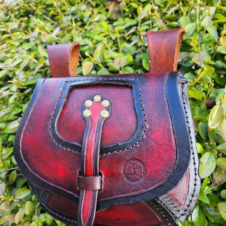 Crimson Knight Leatherworks LLC - Wholesale Heuptasje - Uniseks - Lederen heuptas - LARP, Cosplay, Ren Faire